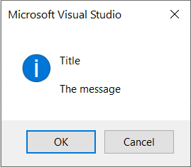 Native Visual Studio message box