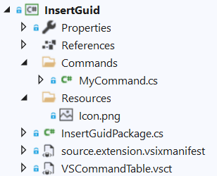 File structure of a VSIX project